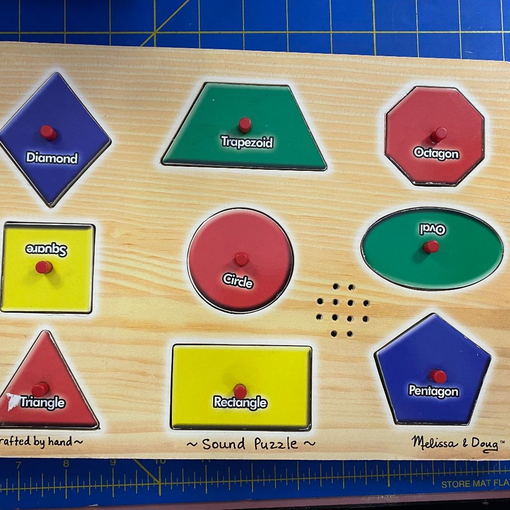 Shape Sounds # Wood Peg Puzzle